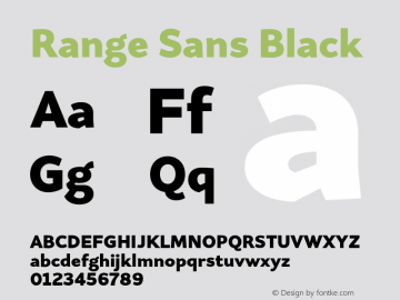 RangeSans-Black 1.000图片样张