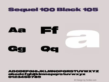 Sequel 100 Black 105 Version 3.000图片样张