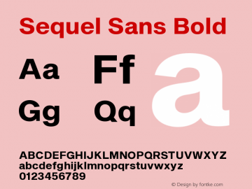 Sequel Sans Bold Version 3.000图片样张