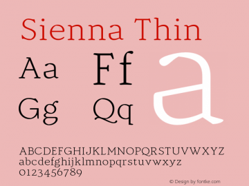 Sienna Thin Version 1.000;FEAKit 1.0图片样张