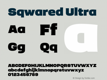 Sqwared Ultra Version 1.000;hotconv 1.0.109;makeotfexe 2.5.65596图片样张