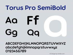 Torus Pro SemiBold Version 1.000;FEAKit 1.0图片样张