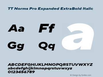 TT Norms Pro Expanded ExtraBold Italic Version 3.000.12072021图片样张