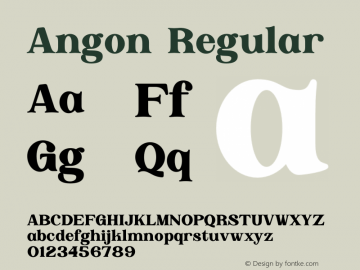 Angon Version 1.001;Fontself Maker 3.5.7图片样张