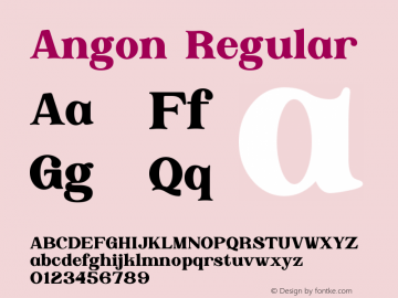 Angon Version 1.001;Fontself Maker 3.5.7图片样张