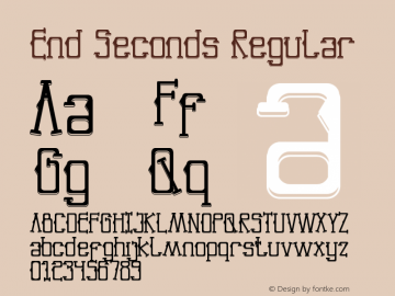 End Seconds Version 1.003;Fontself Maker 3.5.4图片样张