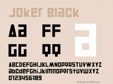 Joker Black Version 1.003;Fontself Maker 3.4.0图片样张