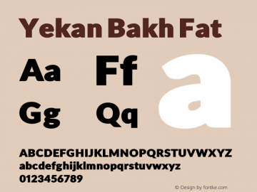 YekanBakh-Fat Version 1.000图片样张