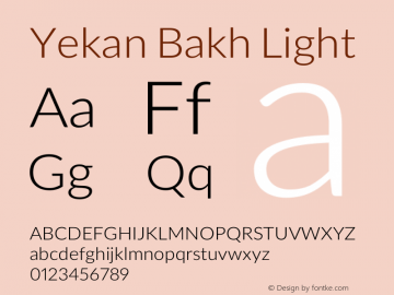YekanBakh-Light Version 1.000图片样张
