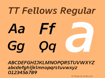 TT Fellows Medium Italic Version 1.00图片样张