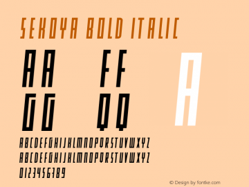 SEKOYA Bold Italic Version 1.002;Fontself Maker 3.4.0图片样张