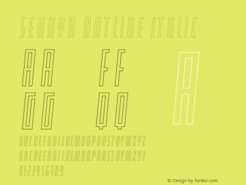 SEKOYA Outline Italic Version 1.002;Fontself Maker 3.4.0图片样张