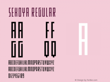 SEKOYA Version 1.002;Fontself Maker 3.4.0图片样张