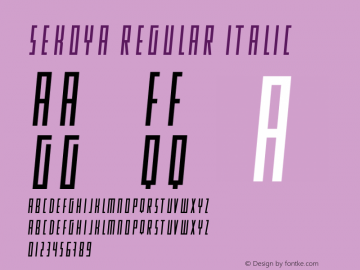 SEKOYA Regular Italic Version 1.002;Fontself Maker 3.4.0图片样张