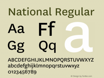 National Regular 2.001;0图片样张