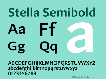 Stella Semibold Version 2.000图片样张
