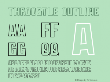 Throostle Outline Version 1.000;December 12, 2021;FontCreator 14.0.0.2794 64-bit图片样张