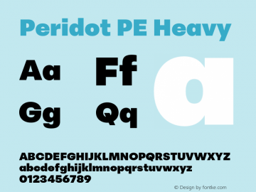 Peridot PE Heavy Version 1.000 | web-otf图片样张