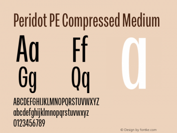 Peridot PE Compressed Medium Version 1.000 | web-otf图片样张