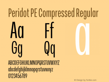 Peridot PE Compressed Regular Version 1.000 | web-otf图片样张