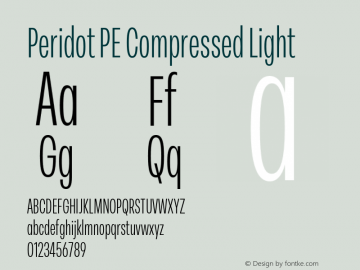 Peridot PE Compressed Light Version 1.000 | web-otf图片样张