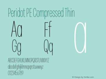 Peridot PE Compressed Thin Version 1.000 | web-otf图片样张