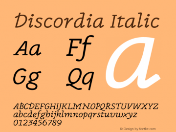 Discordia Italic Discordia;v1.0;Distributor图片样张