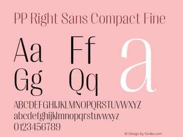 PP Right Sans Compact Fine Version 1.000 | web-ttf图片样张