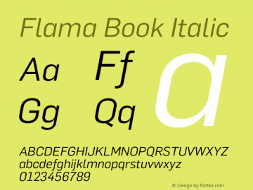 Flama Book Italic Version 2.000图片样张