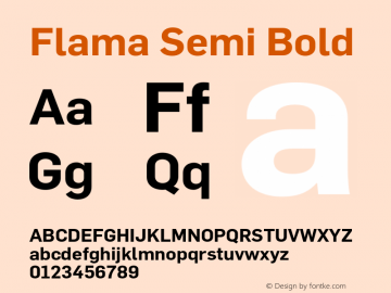 Flama Semi Bold Version 2.000图片样张
