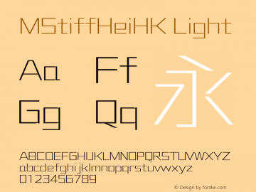 MStiffHeiHK Light 图片样张
