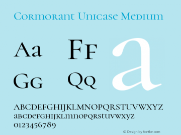 Cormorant Unicase Medium Version 3.615图片样张