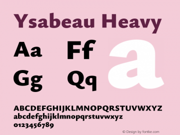 Ysabeau Heavy Version 0.028;FEAKit 1.0图片样张