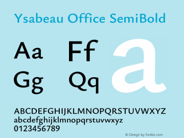 Ysabeau Office SemiBold Version 0.028;FEAKit 1.0图片样张