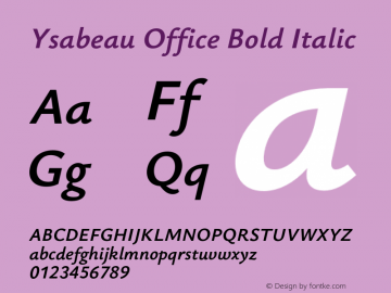 Ysabeau Office Bold Italic Version 0.028;FEAKit 1.0图片样张