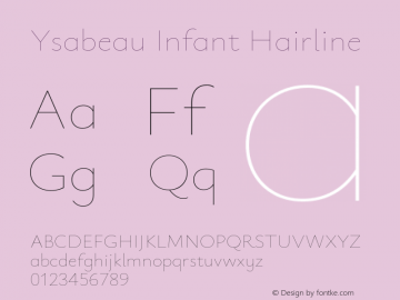 Ysabeau Infant Hairline Version 0.028图片样张