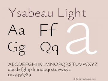 Ysabeau Light Version 0.028图片样张