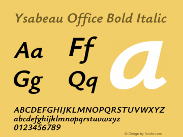 Ysabeau Office Bold Italic Version 0.028图片样张