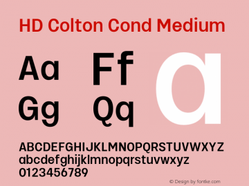 HD Colton Cond Medium Version 1.000;FEAKit 1.0图片样张