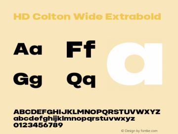 HD Colton Wide Extrabold Version 1.000;FEAKit 1.0图片样张