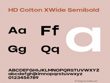 HD Colton XWide Semibold Version 1.000;FEAKit 1.0图片样张