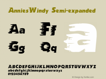 AnniesWindy Semi-expanded 2003; 1.0, initial release图片样张