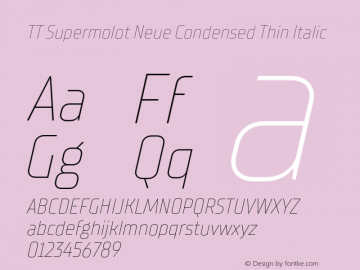 TT Supermolot Neue Condensed Thin Italic Version 2.000.04082021图片样张