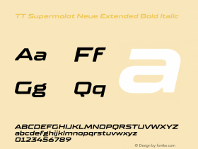 TT Supermolot Neue Extended Bold Italic Version 2.000.04082021图片样张