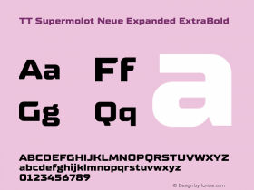 TT Supermolot Neue Expanded ExtraBold Version 2.000.04082021图片样张