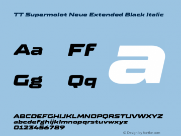TT Supermolot Neue Extended Black Italic Version 2.000.04082021图片样张