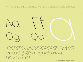 PP Pangram Sans Compact Variable Pangram Sans Variable Version 1.000图片样张