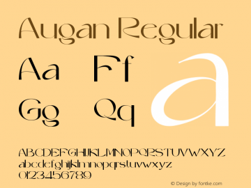 Augan Version 1.00;December 17, 2021;FontCreator 12.0.0.2547 64-bit图片样张