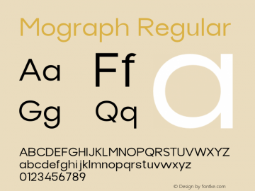 Mograph Version 1.00;February 11, 2022;FontCreator 12.0.0.2567 64-bit图片样张