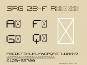 SRG 23-F Version 1.014;Fontself Maker 3.3.0图片样张